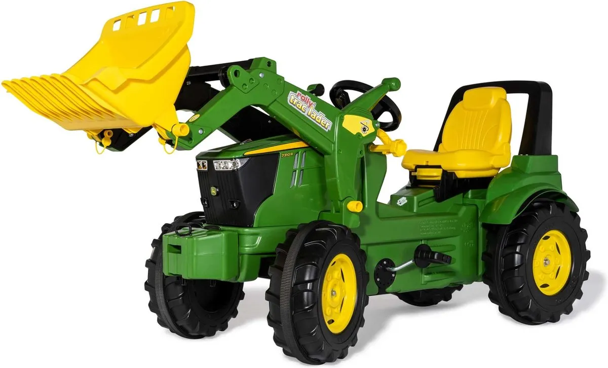Rolly Toys John Deere 7310R Premium II met Voorlader - Geel/Zwart