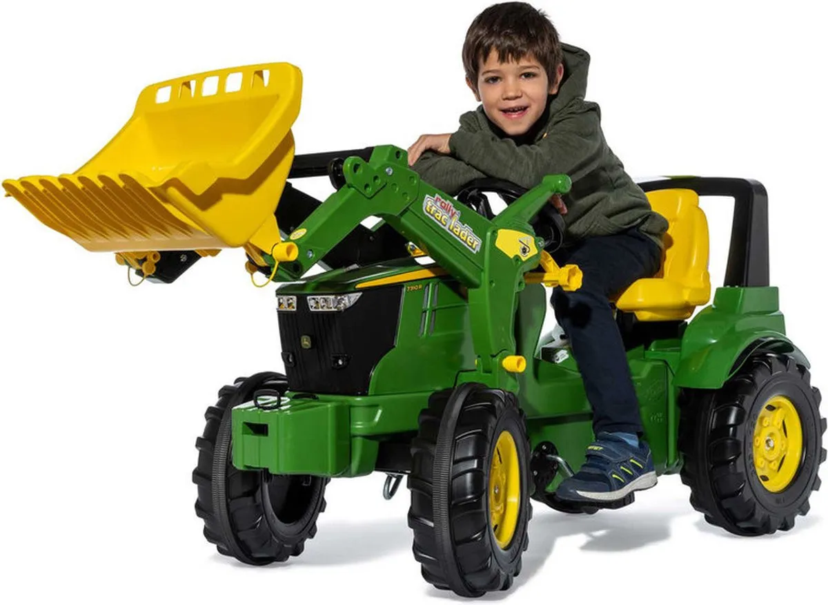 Rolly Toys John Deere 7310R Premium II met Voorlader - Geel/Zwart