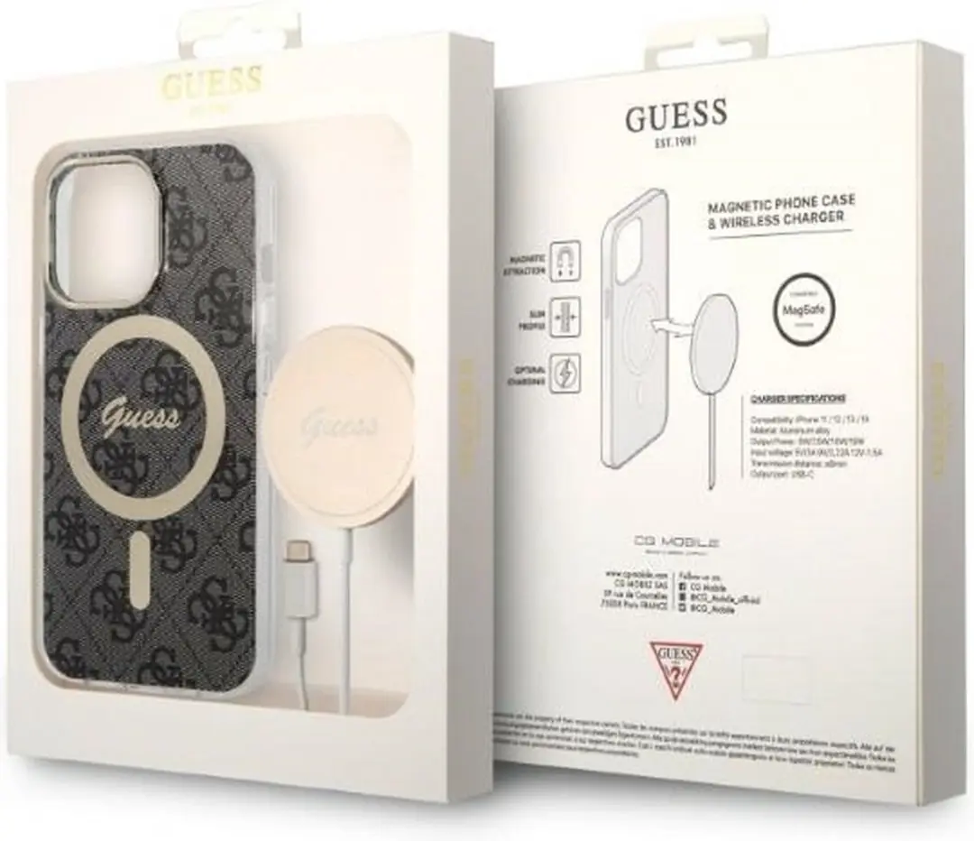 Guess iPhone 13 Pro Max Hoesje MagSafe - Zwart