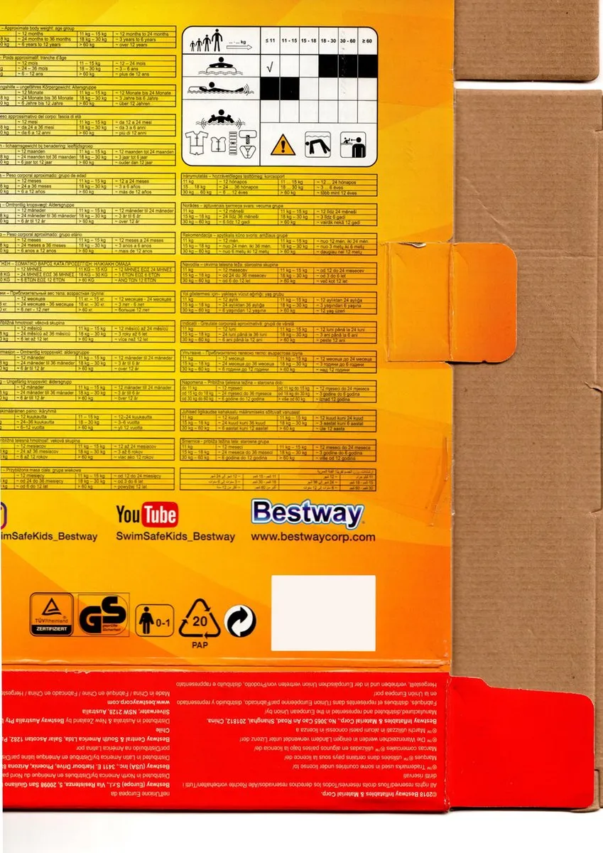 Bestway Zwemring Babysitter 69cm - Geel