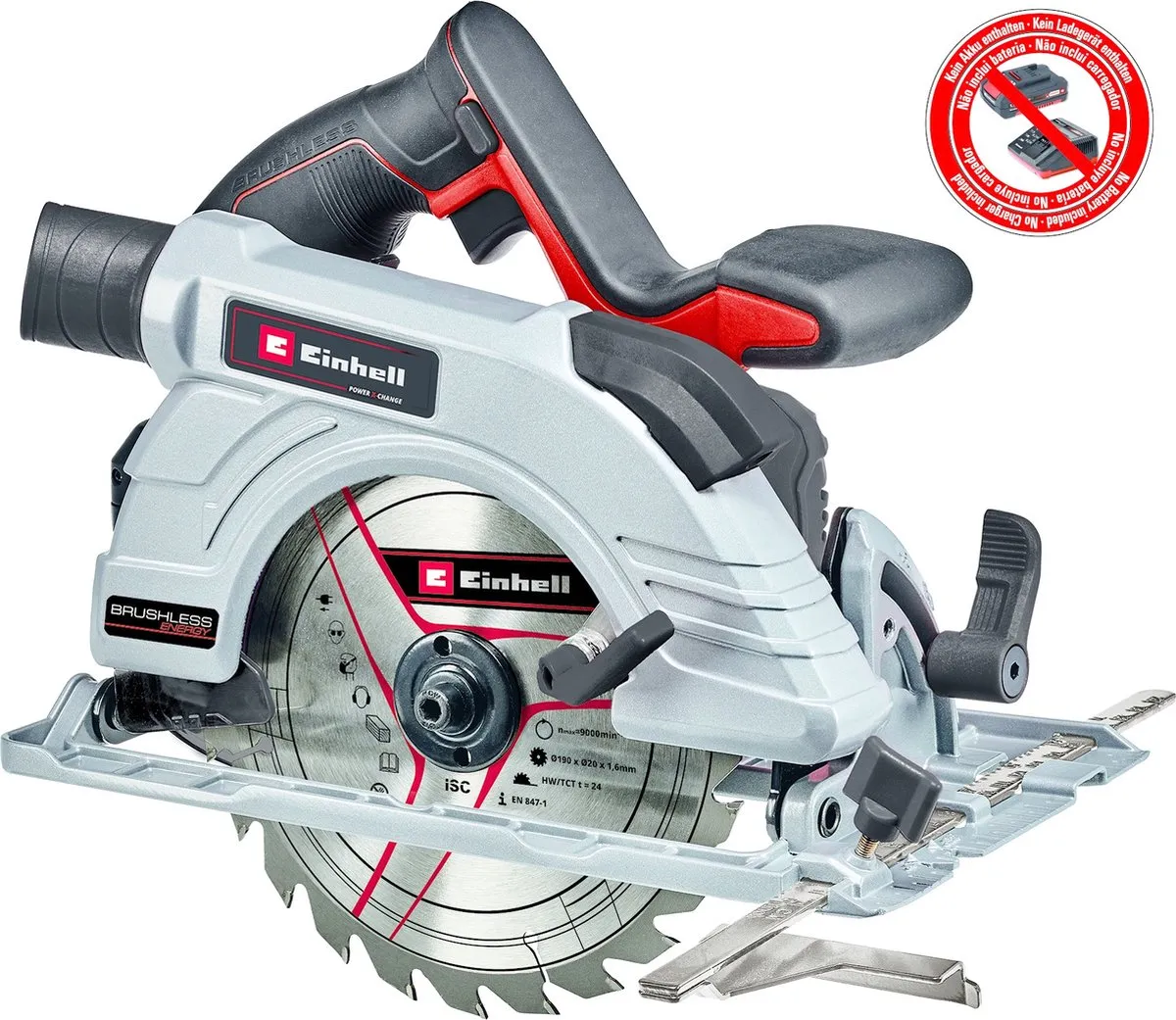 Einhell Accu Cirkelzaag TP-CS 18/190 Li BL Solo Power X-Change - 18V