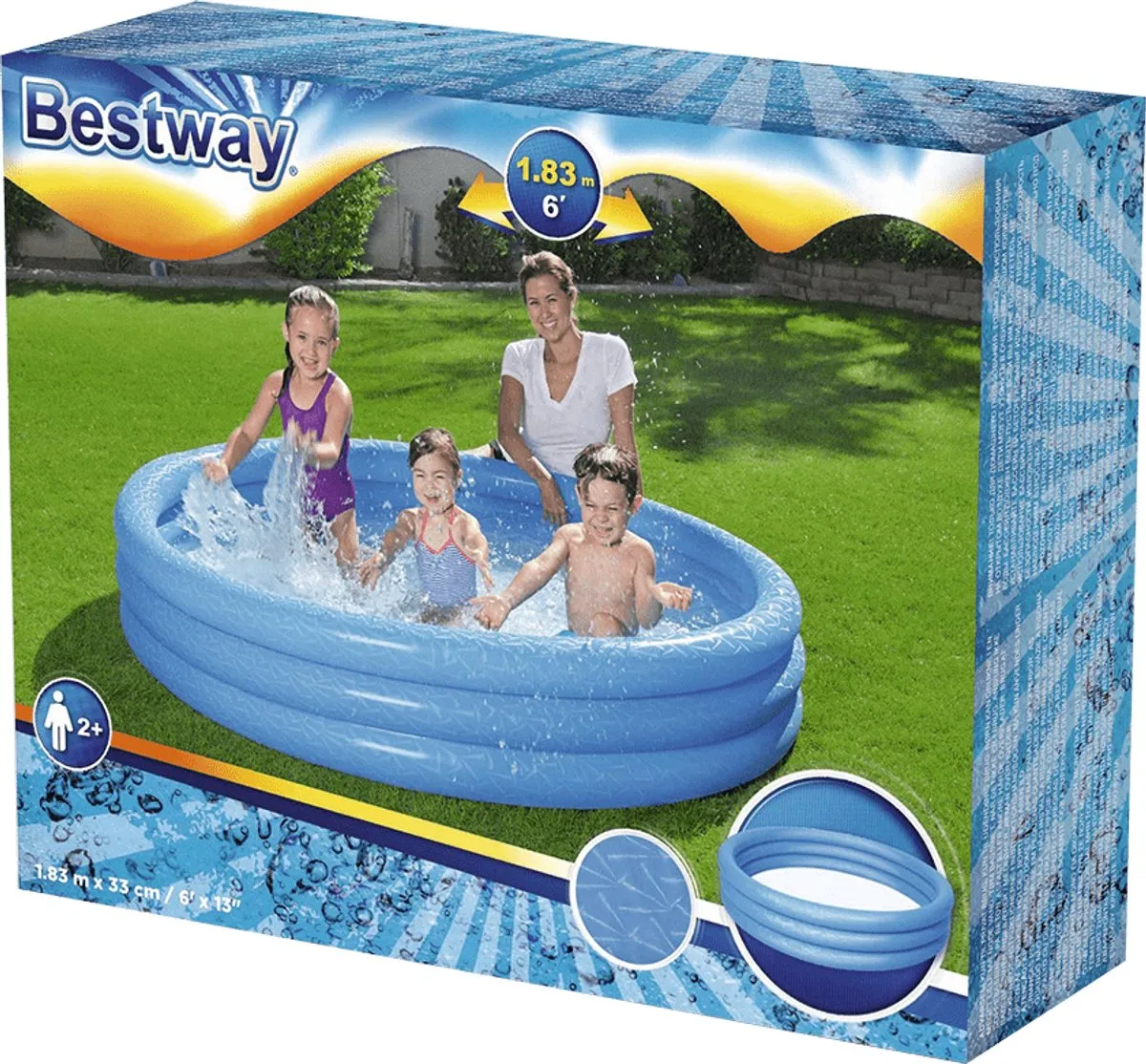 Bestway Baby Zwembad Play Pool 183x33cm - 480L - Groen