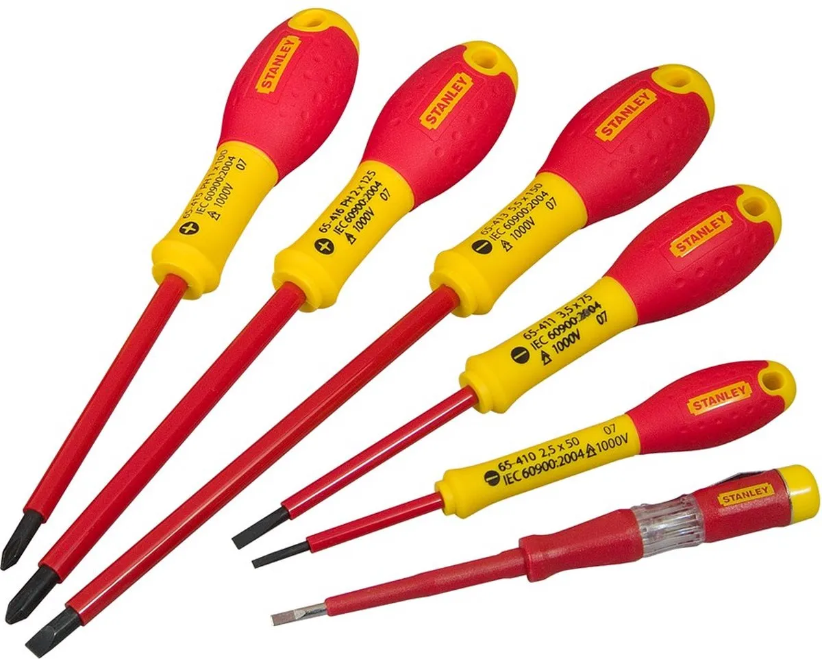 Stanley FatMax 6-delige Schroevendraaierset - Rood/Geel