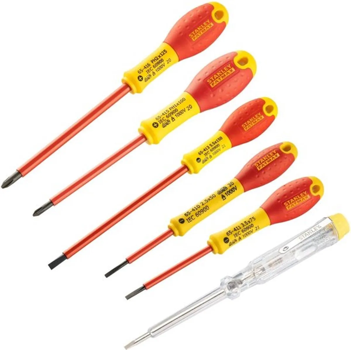 Stanley FatMax 6-delige Schroevendraaierset - Rood/Geel
