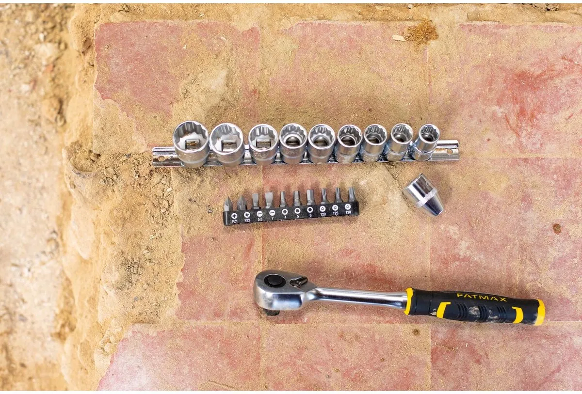 Stanley FATMAX Ratelset 3/8" 120T - 19 Stuks - Geel