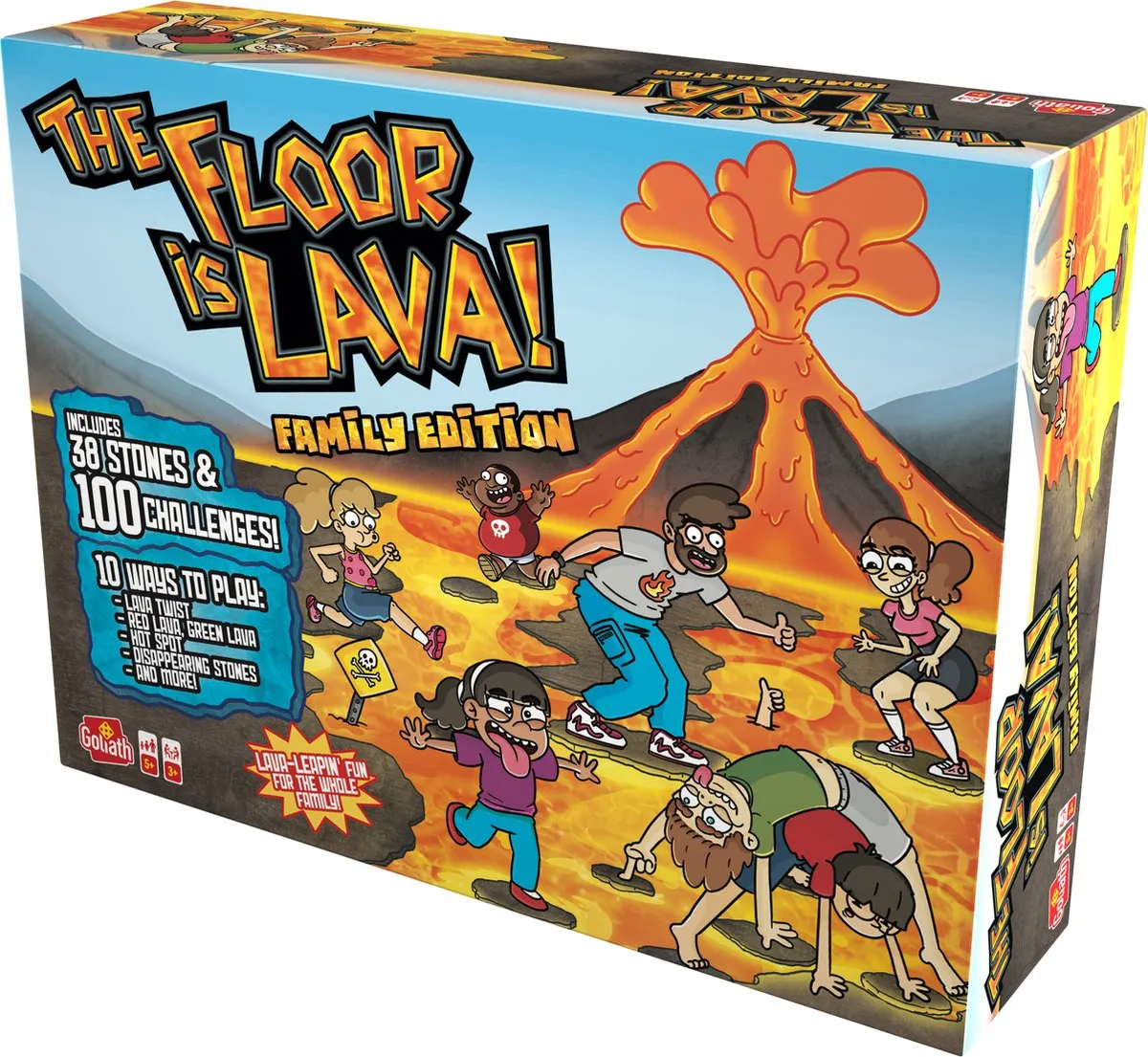 Goliath The Floor is Lava Family Edition Actiespel - 50 Kaarten, 38 Stenen