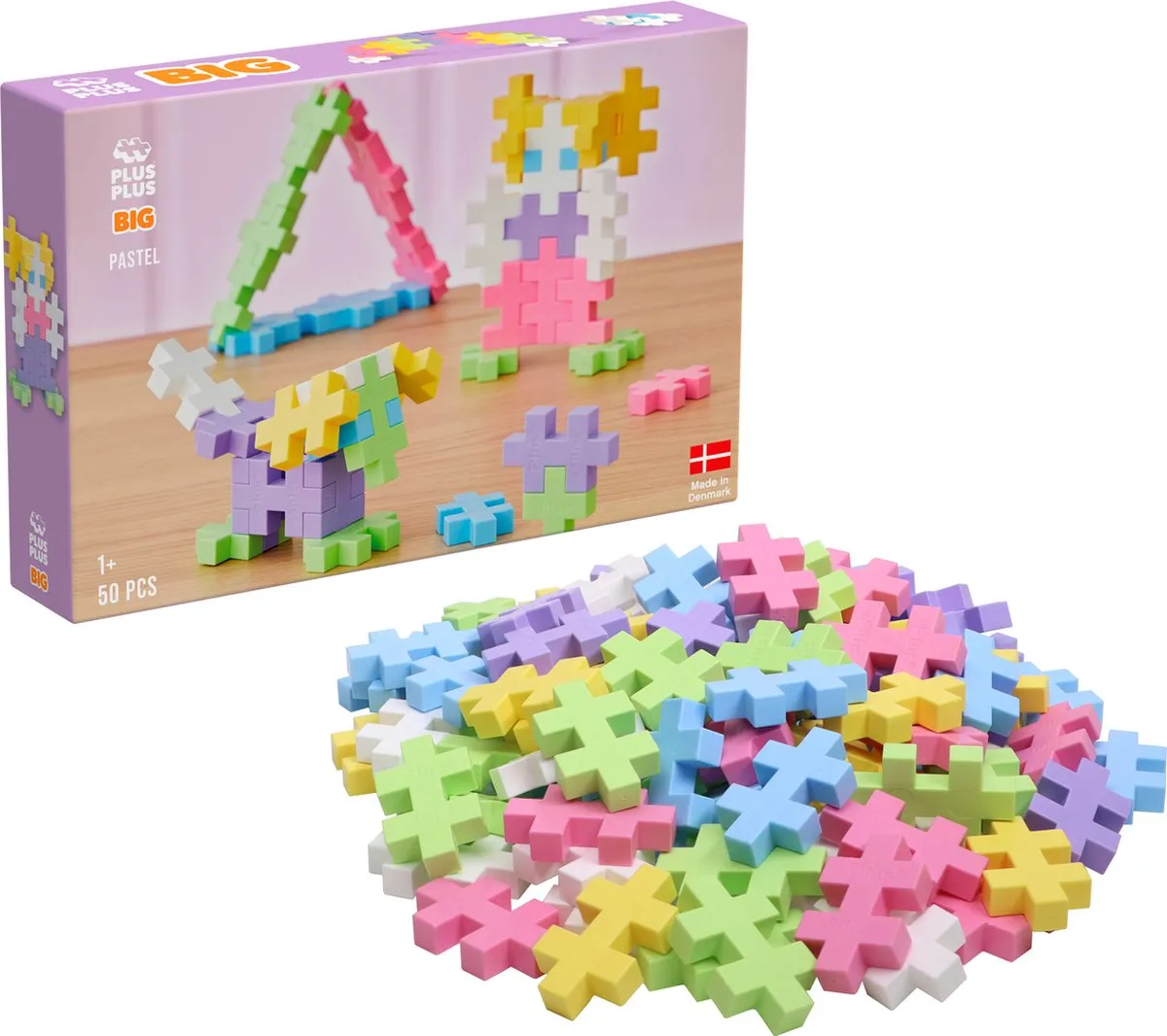 Plus-Plus BIG Pastel Bouwset 50 Stuks