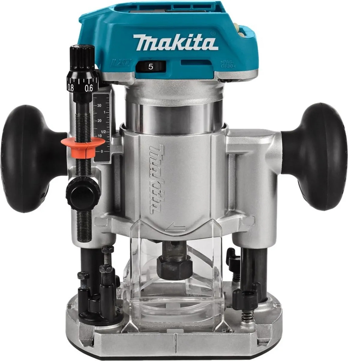 Makita DRT50ZJX9 Boven- en kantenfrees 18V - Zwart/Zilver/Turquoise