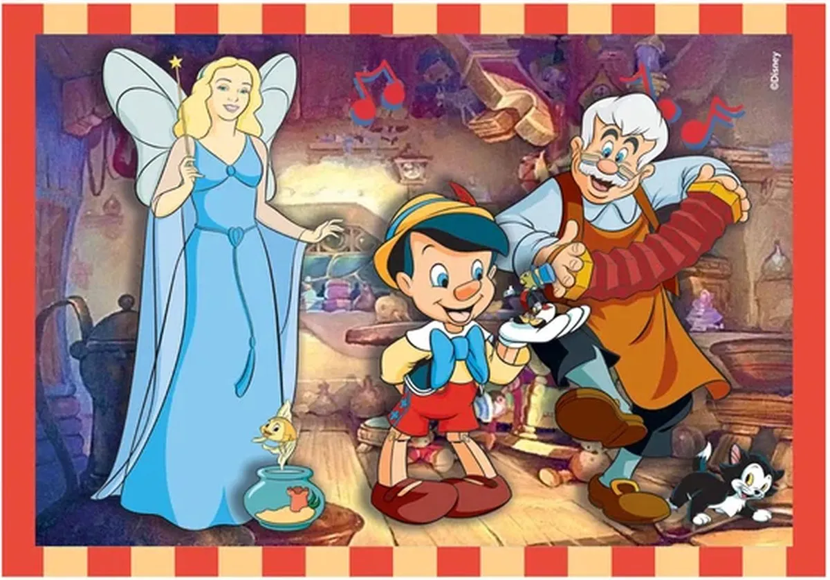 Clementoni Disney Dieren Puzzel 4-in-1 72 Stuks - Multicolor