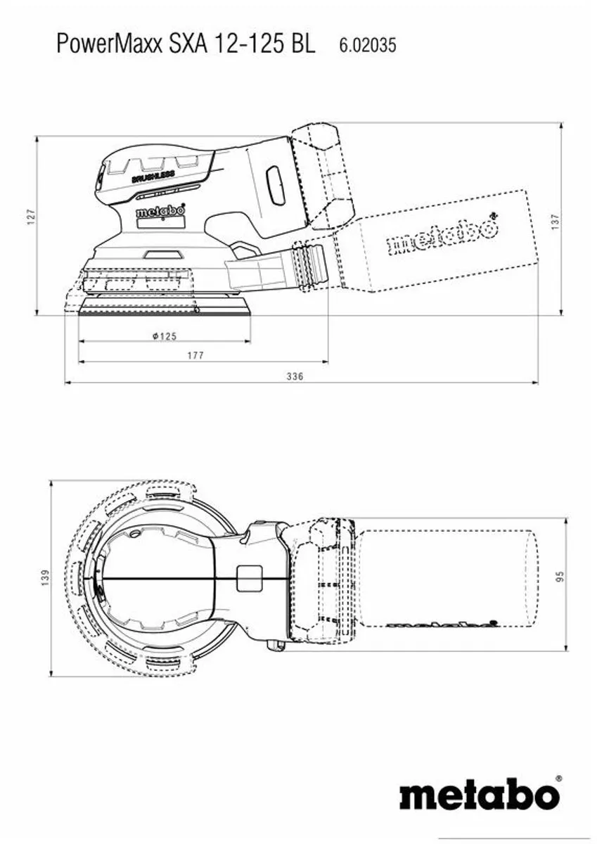 Metabo 12-125 BL Excenterschuurmachine 125mm - MPN 600361850 - afbeelding 6 van 6