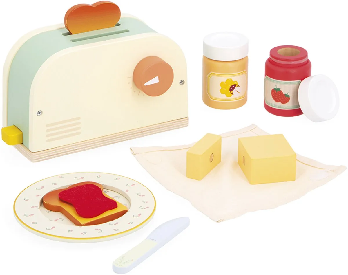 Janod Shiny Grandma Broodrooster Houten Speelset - Rood