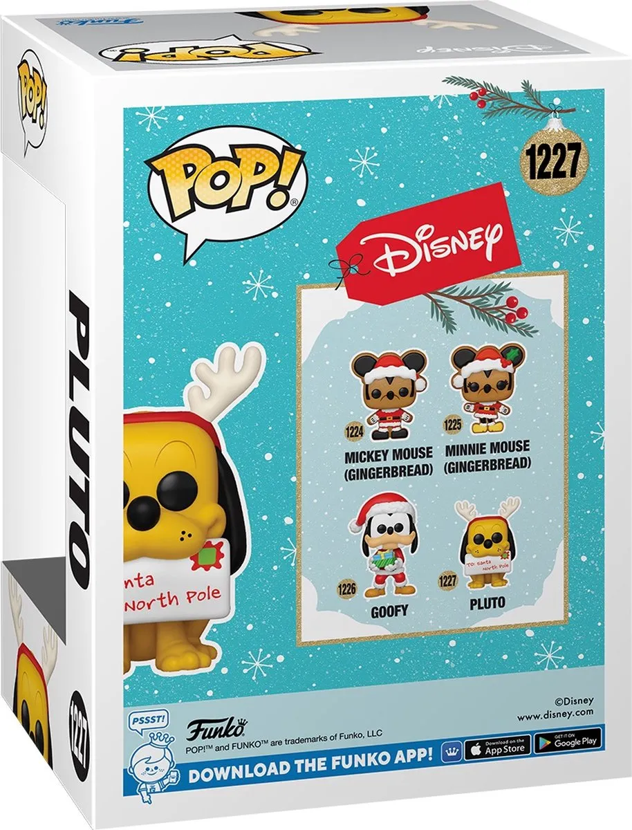 Funko Mickey Mouse Disney Holiday 2022 POP! Pluto 64328 - 9cm Multicolours