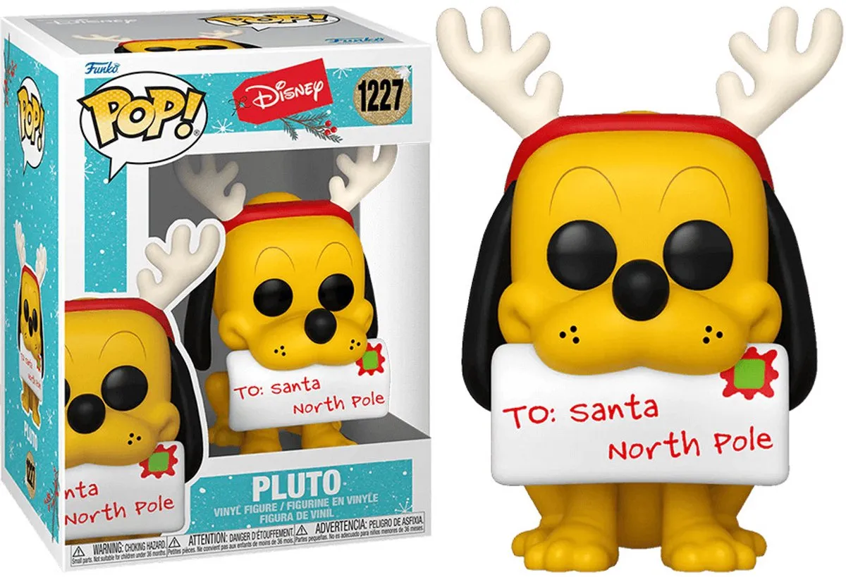 Funko Mickey Mouse Disney Holiday 2022 POP! Pluto 64328 - 9cm Multicolours