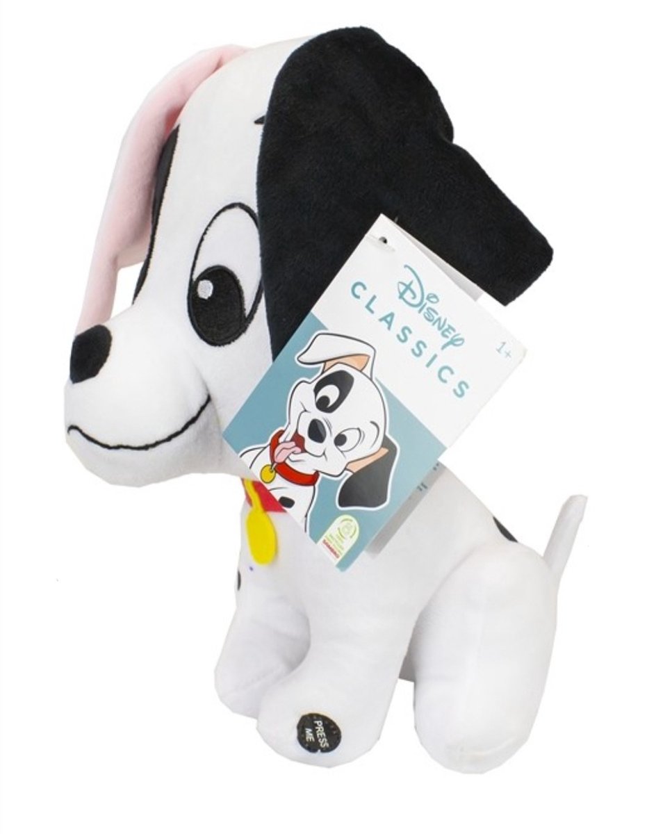 Disney Classics 101 Dalmatiërs Pluche Knuffel met Geluid - 28 cm