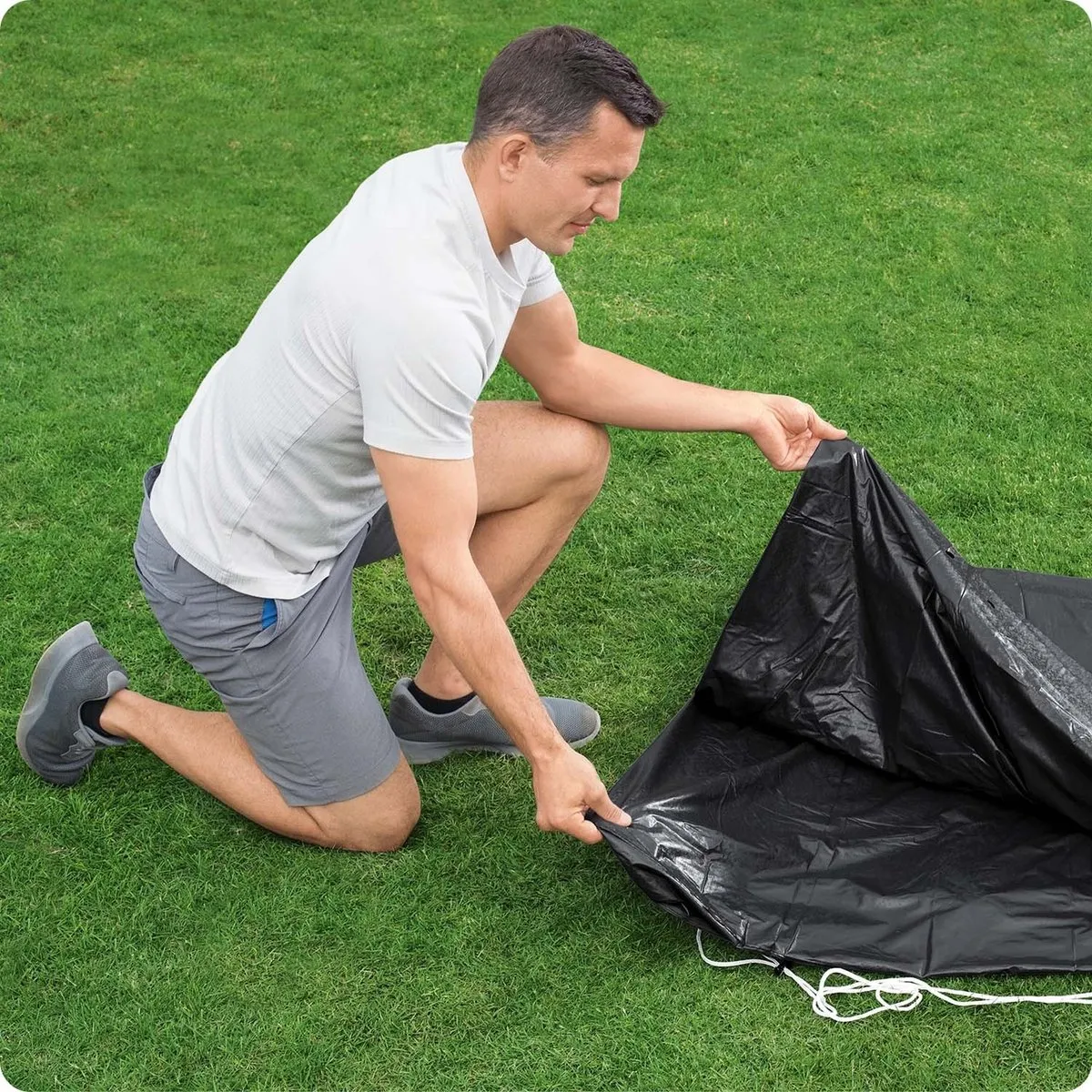 Bestway Flowclear Afdekhoes Zwembad 396cm - Zwart