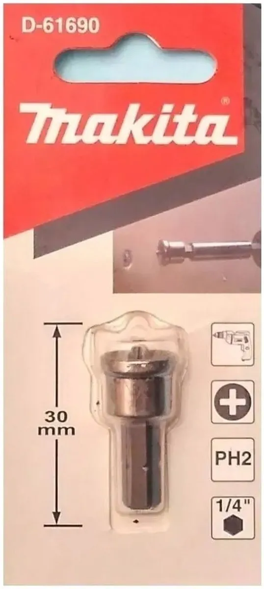 Makita PH2x30mm Schroefbit met Dieptestop - D-61690