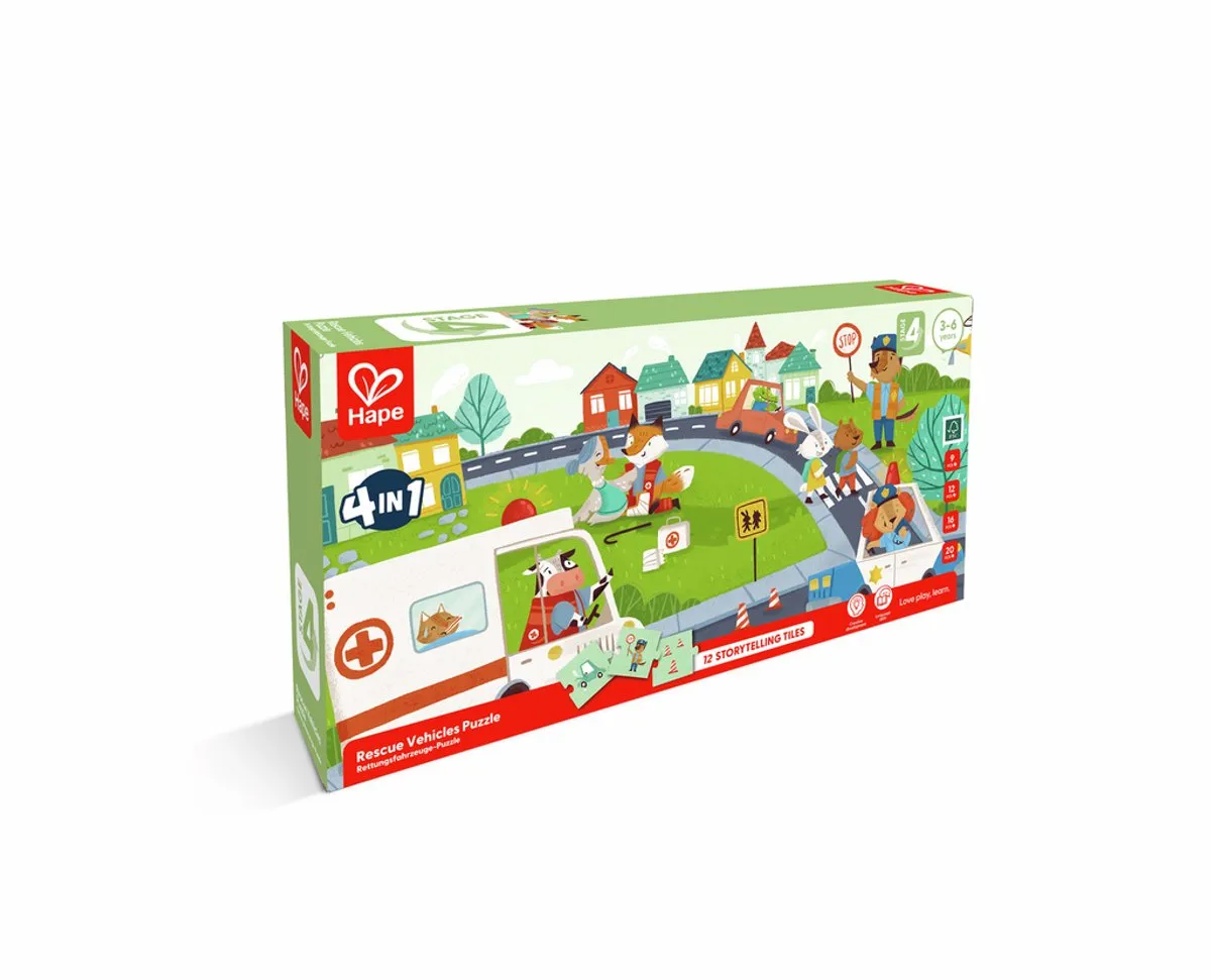 Hape Reddingsvoertuig Puzzel 1000 Stuks - E1639