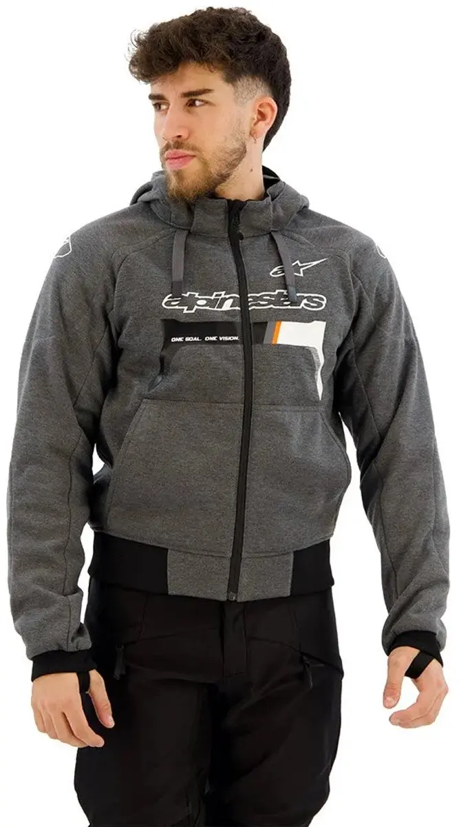 Alpinestars Chrome Ignition Hoodie - Donker Grijs/Wit - XL - afbeelding 6 van 6