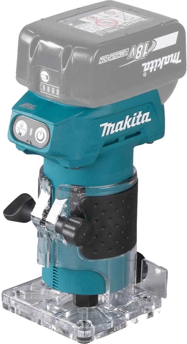 Makita DRT52Z Affleureuse 18V Ø6mm - Turquoise