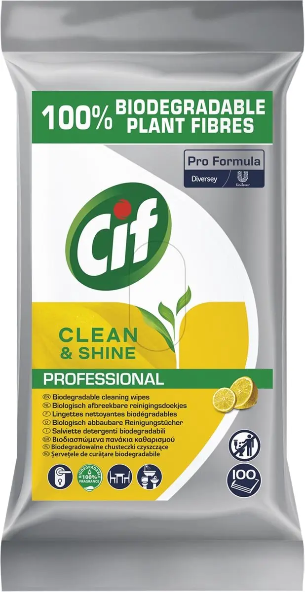 Cif Pro Formula Multi Reinigingsdoekjes - 100 Stuks