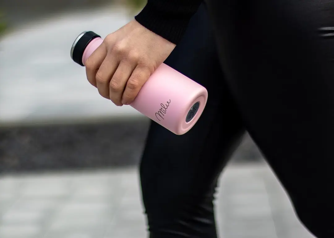 Milu Roestvrij Staal Waterfles 500ml - Roze - afbeelding 4 van 6