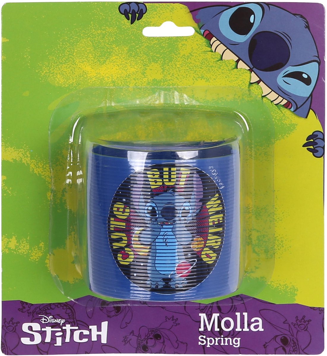 DISNEY Stitch MAGISCHE springveer speelgoed, trekveer voor kinderen, behendigheidsspeelgoed GROOT! 7 CM