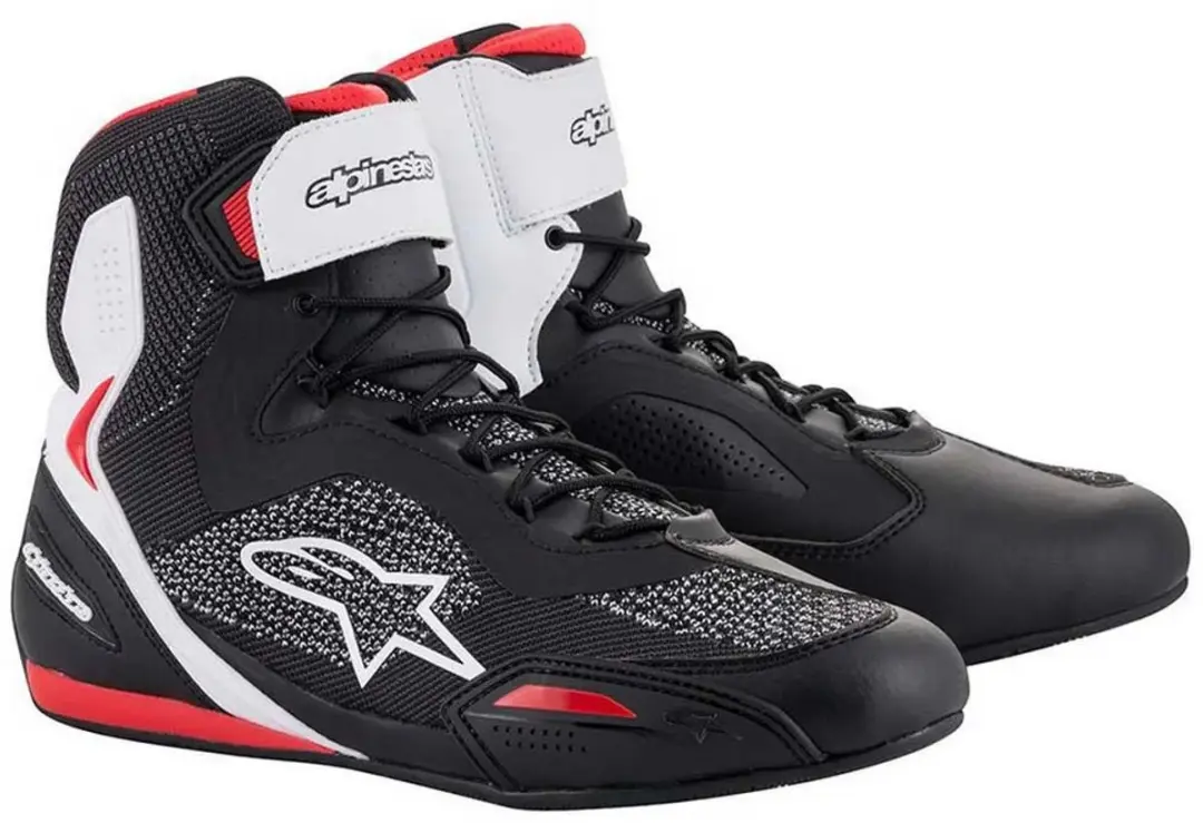 Alpinestars Faster-3 Rideknit Laarzen - Zwart/Wit/Rood - Maat 45