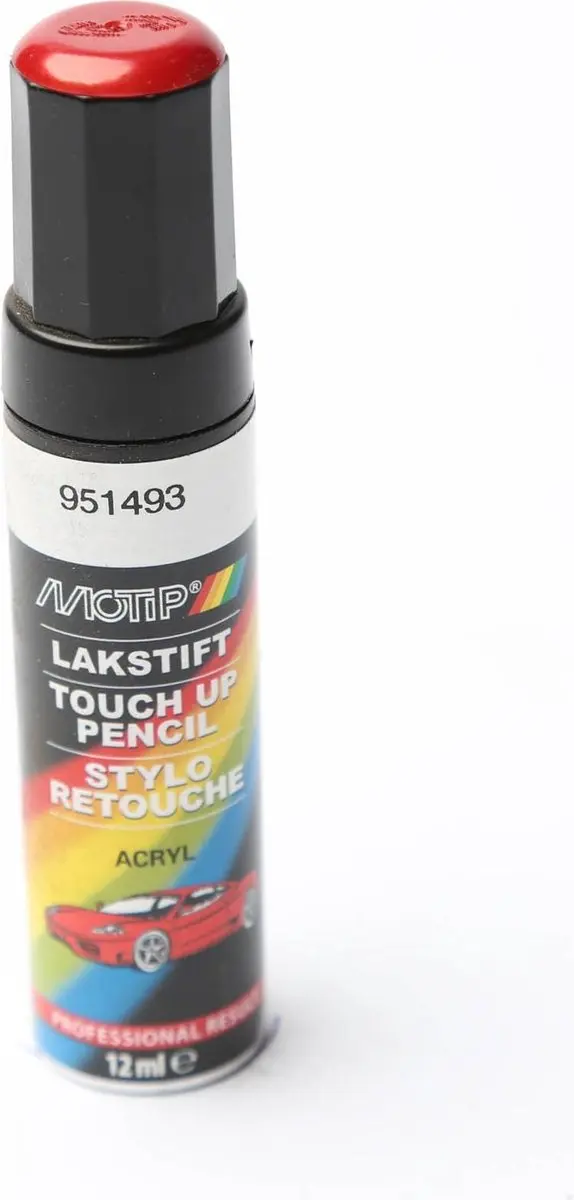 Motip 951493 Auto Lakstift Rood Metallic 12ml