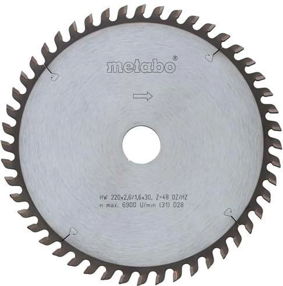 Metabo HW/CT Cirkelzaagblad 190x30mm 48 WZ