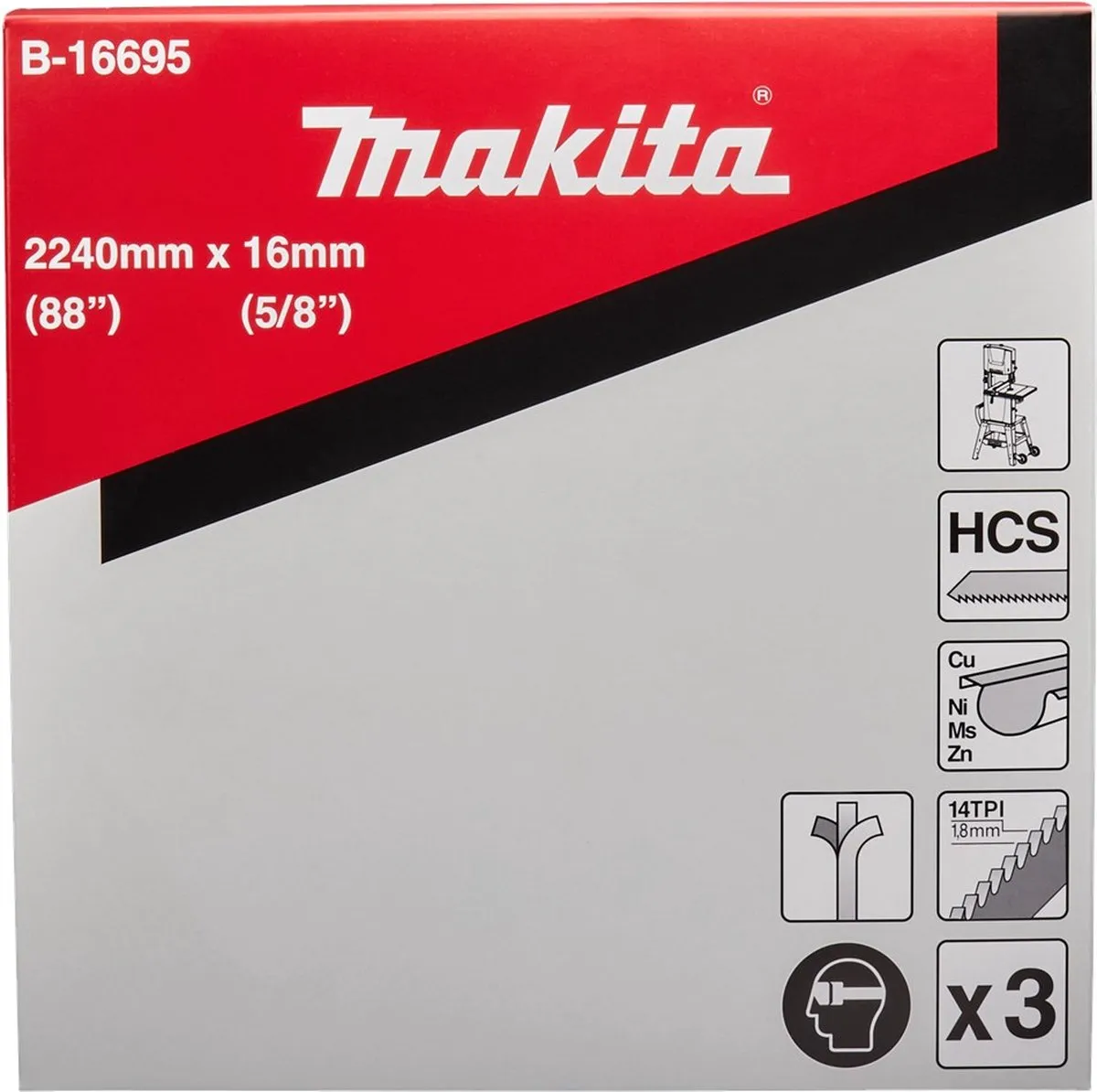 Makita B-16695 Zaaglint Metaal 2240x16mm 14TPI