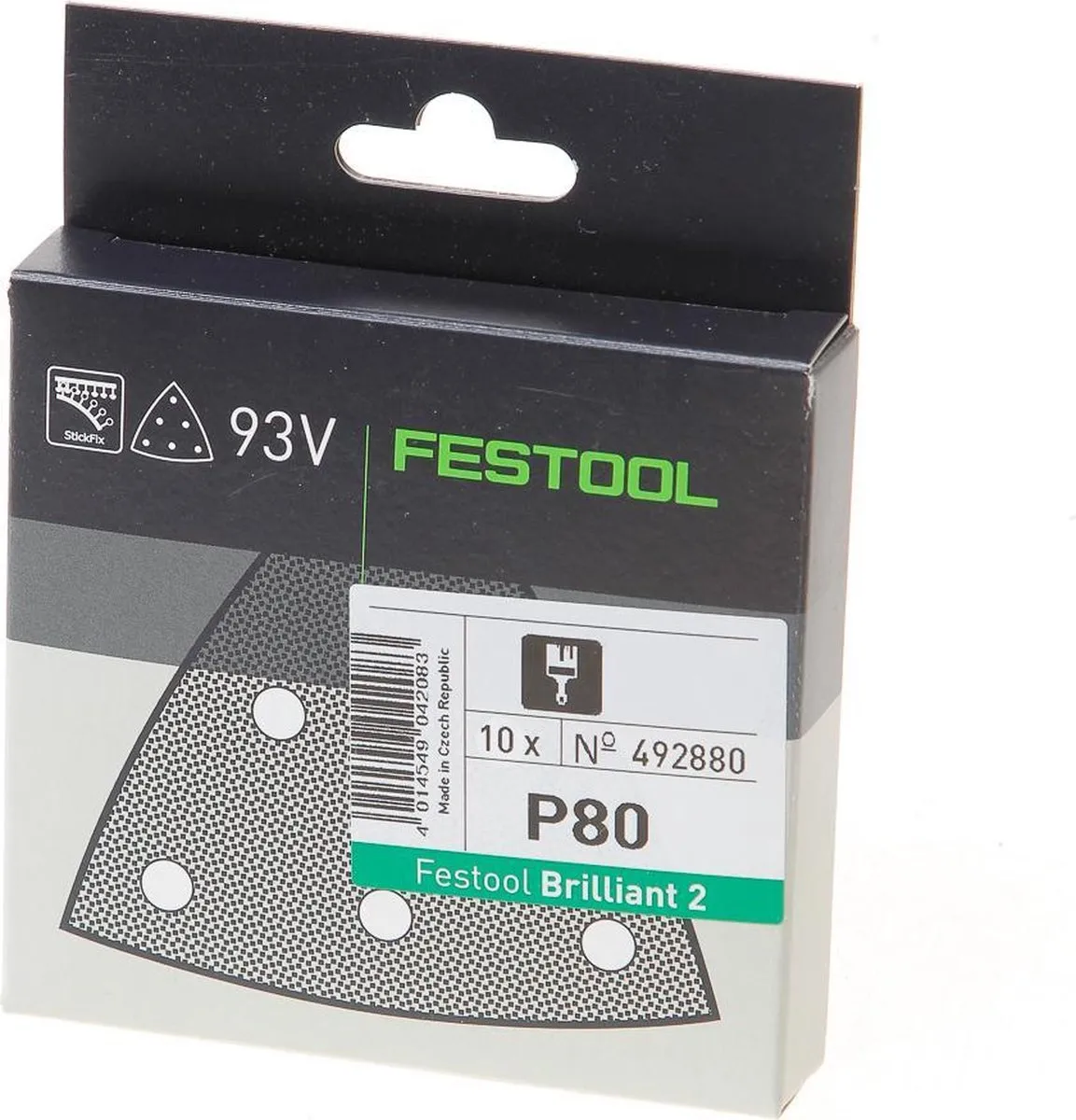 Festool Driehoek Schuurpapier Korrel 80 - 10 Stuks