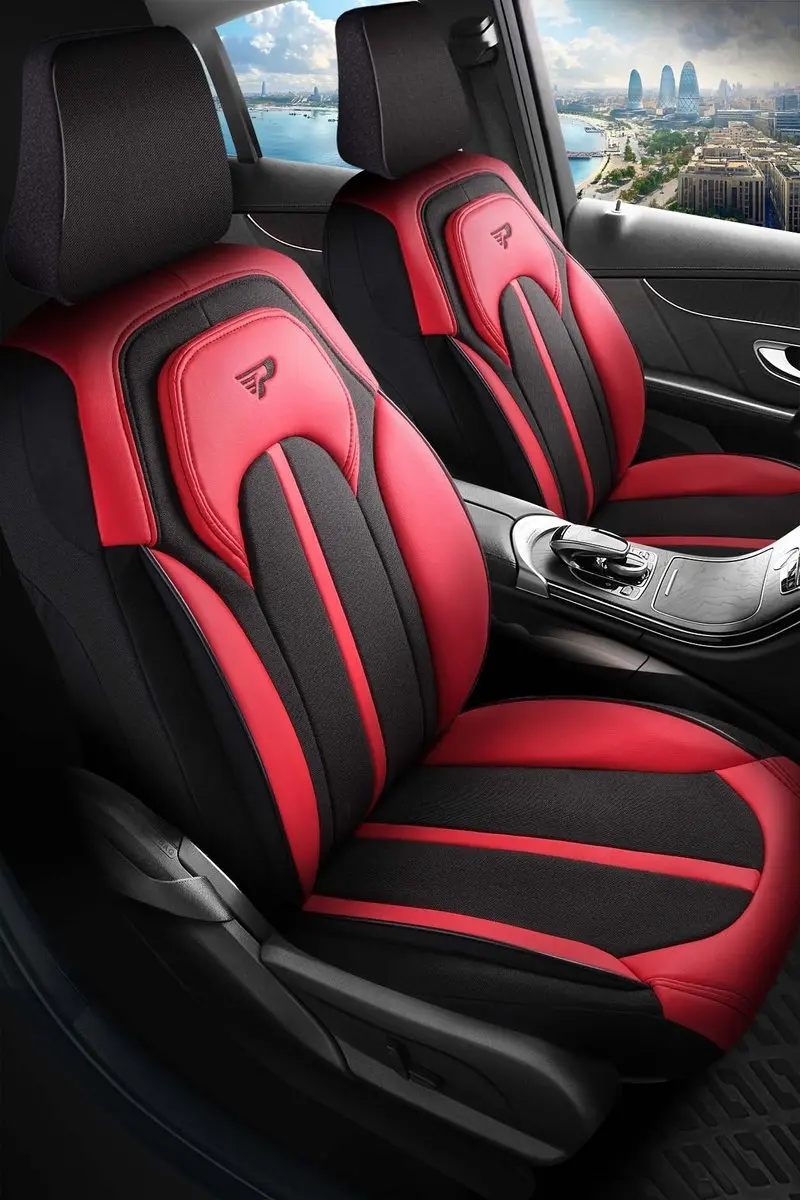 Panda Stoelhoezen Chevrolet Tahoe 2000-2014 Sevilla Rood - Linnenstof