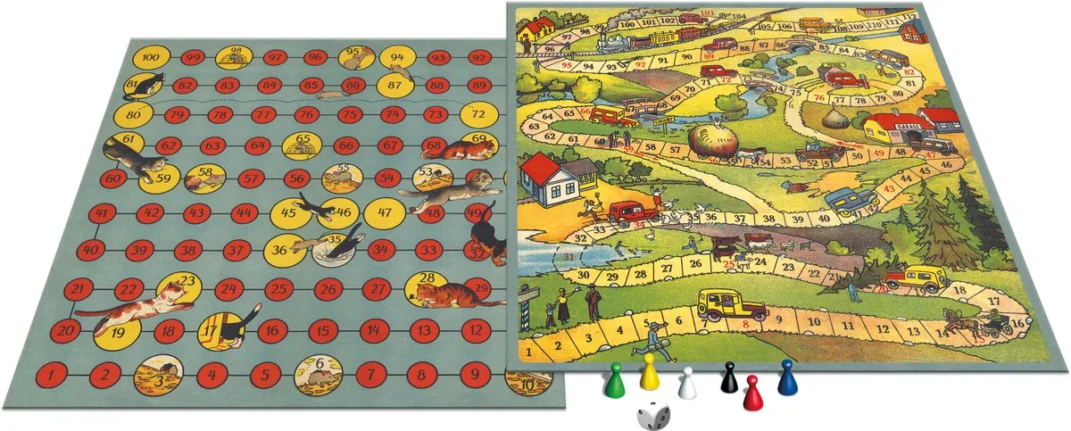 Tactic Retro Game Cat and Mouse Car Race 56545 - 2-6 Spelers