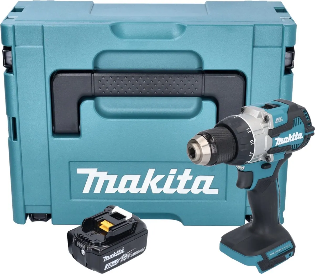 Makita DDF489F1J Accuboormachine 18V 73Nm - Borstelloos - 21 standen - afbeelding 2 van 5