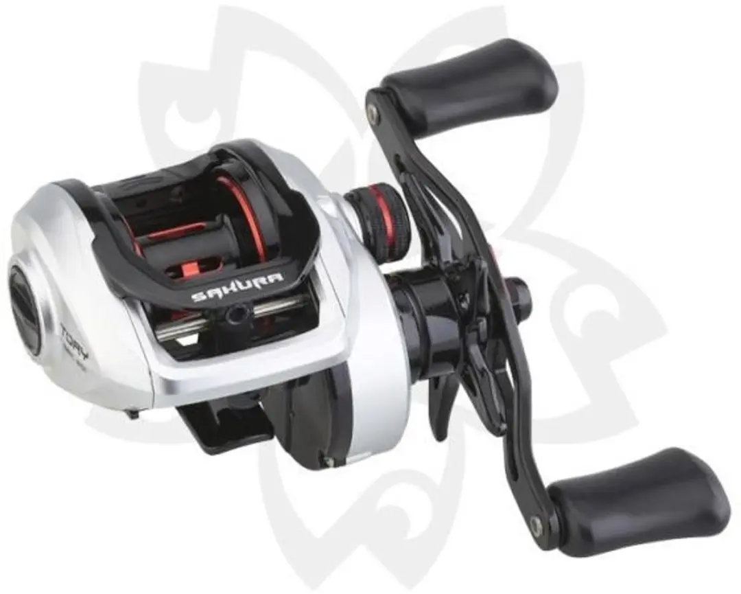 Sakura Ryokan FW Casting Hengel 2-delig + Tory SBC 201 Reel - Rood/Zwart