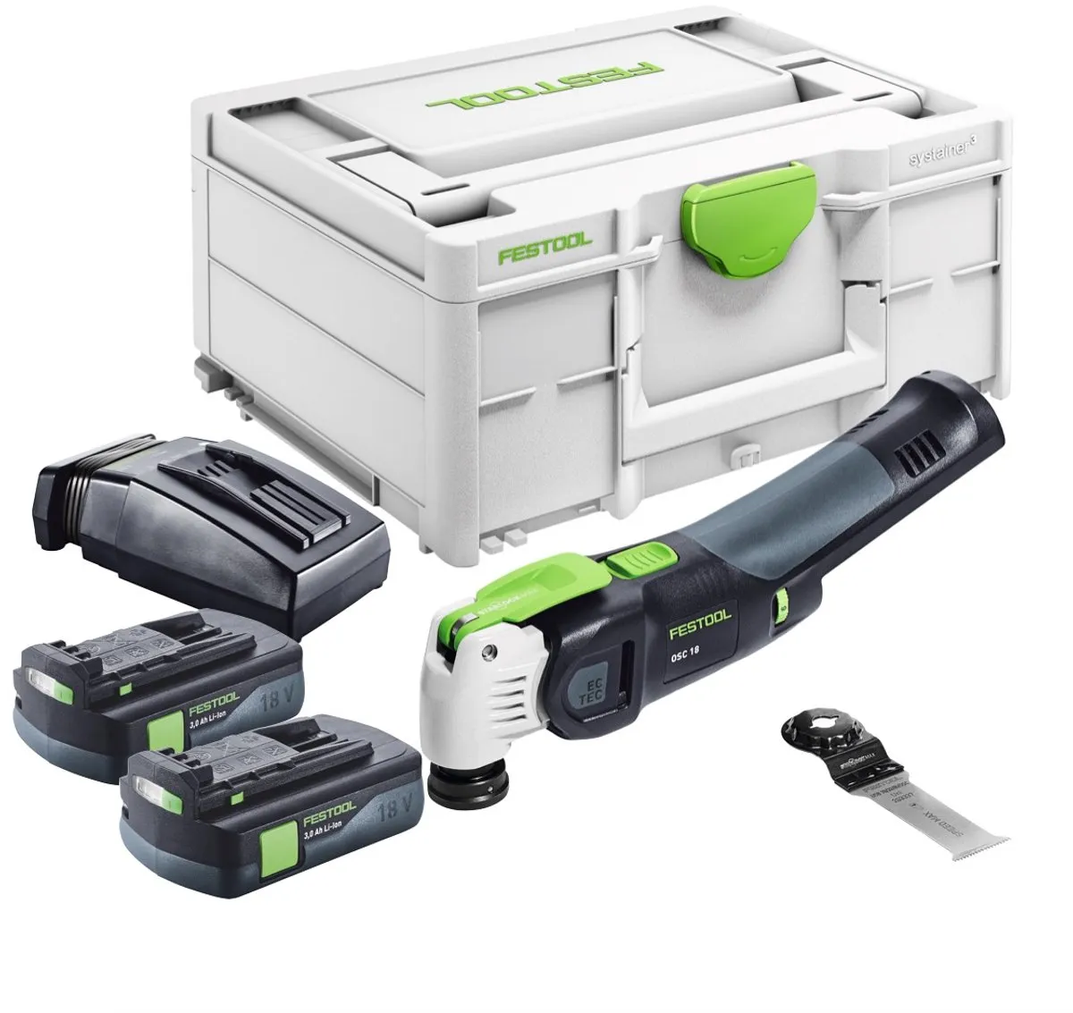Festool VECTURO OSC 18 E-Basic Accu-Oscillator 576591 - 2x 3.0Ah