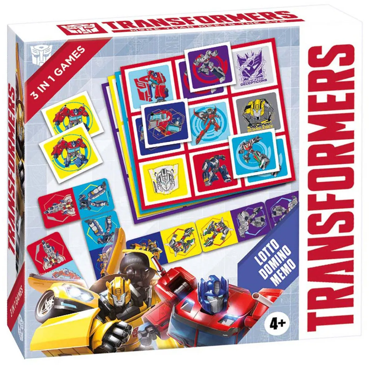 Tactic Transformers 3-in-1 Spellenverzameling 60485 - Memo/Lotto/Domino