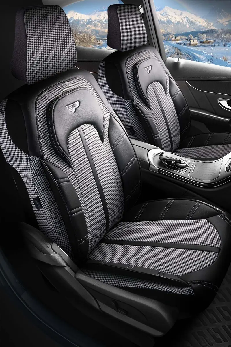 Panda Stoelhoezen Peugeot 208 2019-heden - Wit