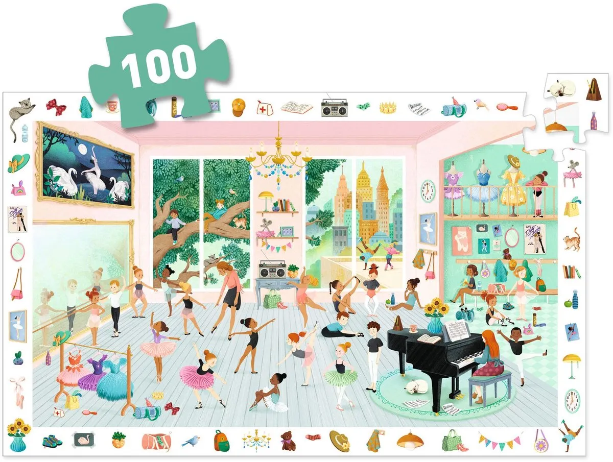 Djeco Dansschool Puzzel 100 Stuks - DJ07514 - Multicolor