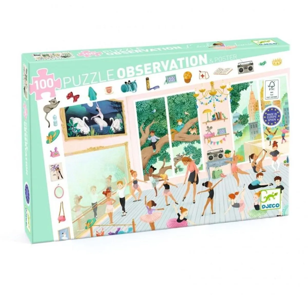 Djeco Dansschool Puzzel 100 Stuks - DJ07514 - Multicolor