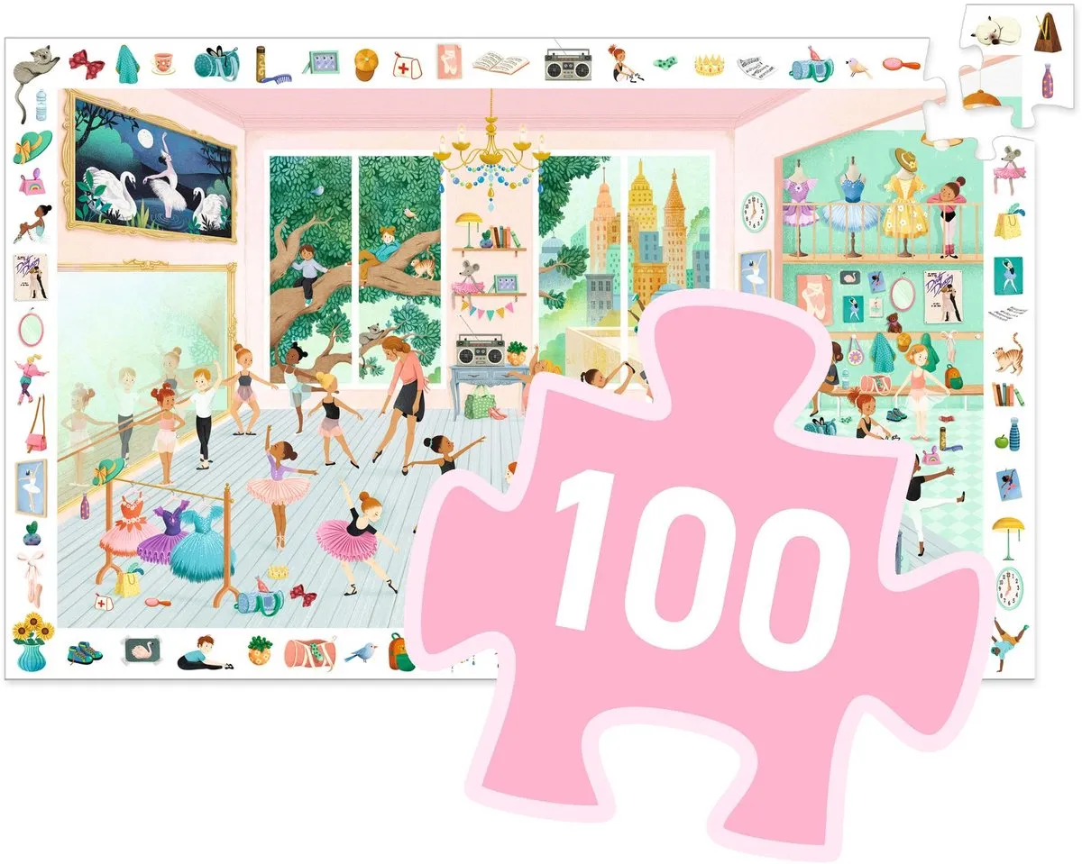 Djeco Dansschool Puzzel 100 Stuks - DJ07514 - Multicolor