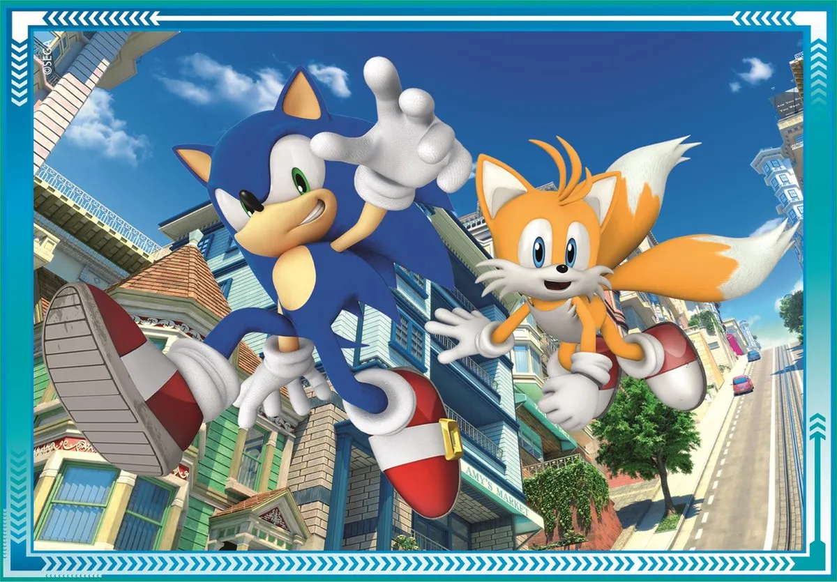 Clementoni Sonic de Egel Puzzel 4-in-1 - 72 Stuks
