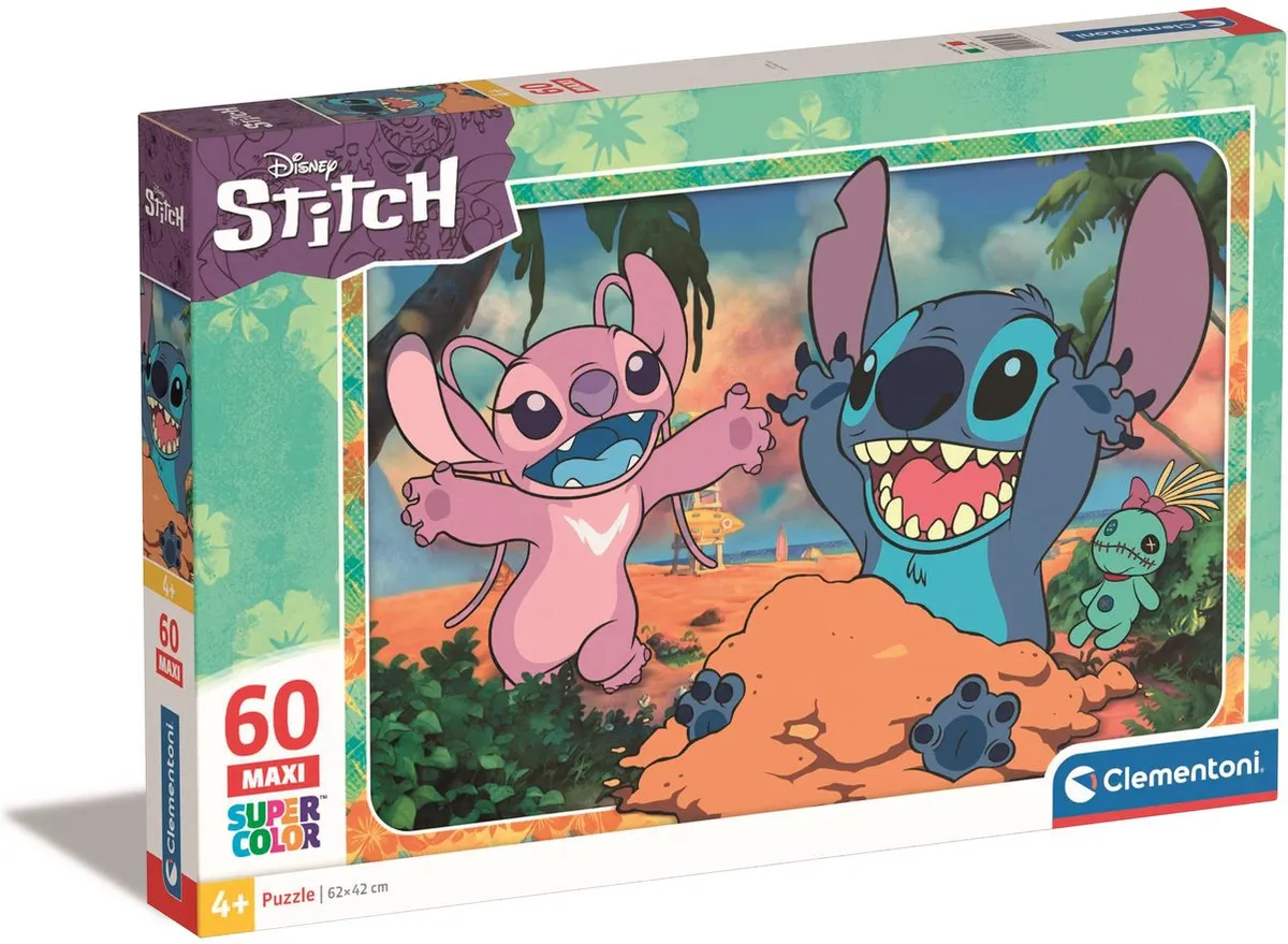 Clementoni Lilo & Stitch Puzzel 60 Stukjes - Multicolor