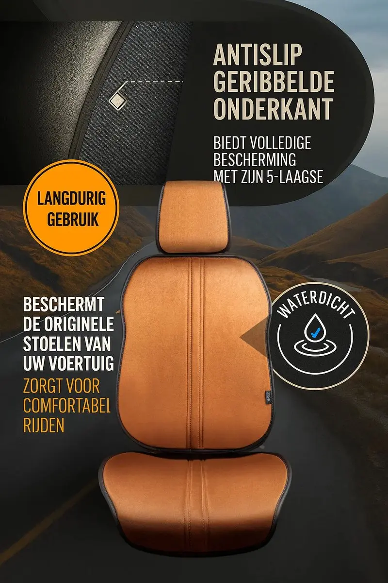 Panda Universele Autostoelhoezen Bruin - Airbagcompatibel