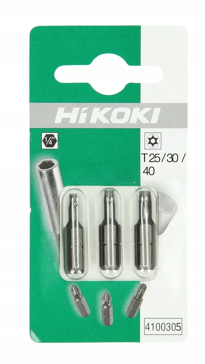 Hikoki Torx Bit Set 3-delig T25/T30/T40