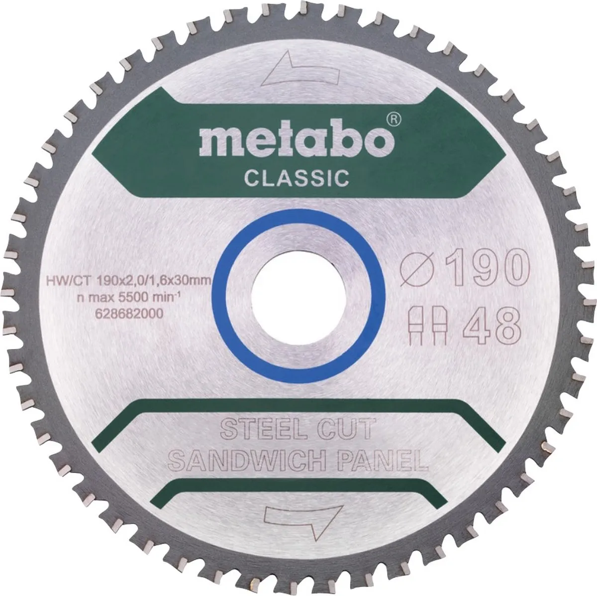 Metabo 628682000 Cirkelzaagblad 190x30mm