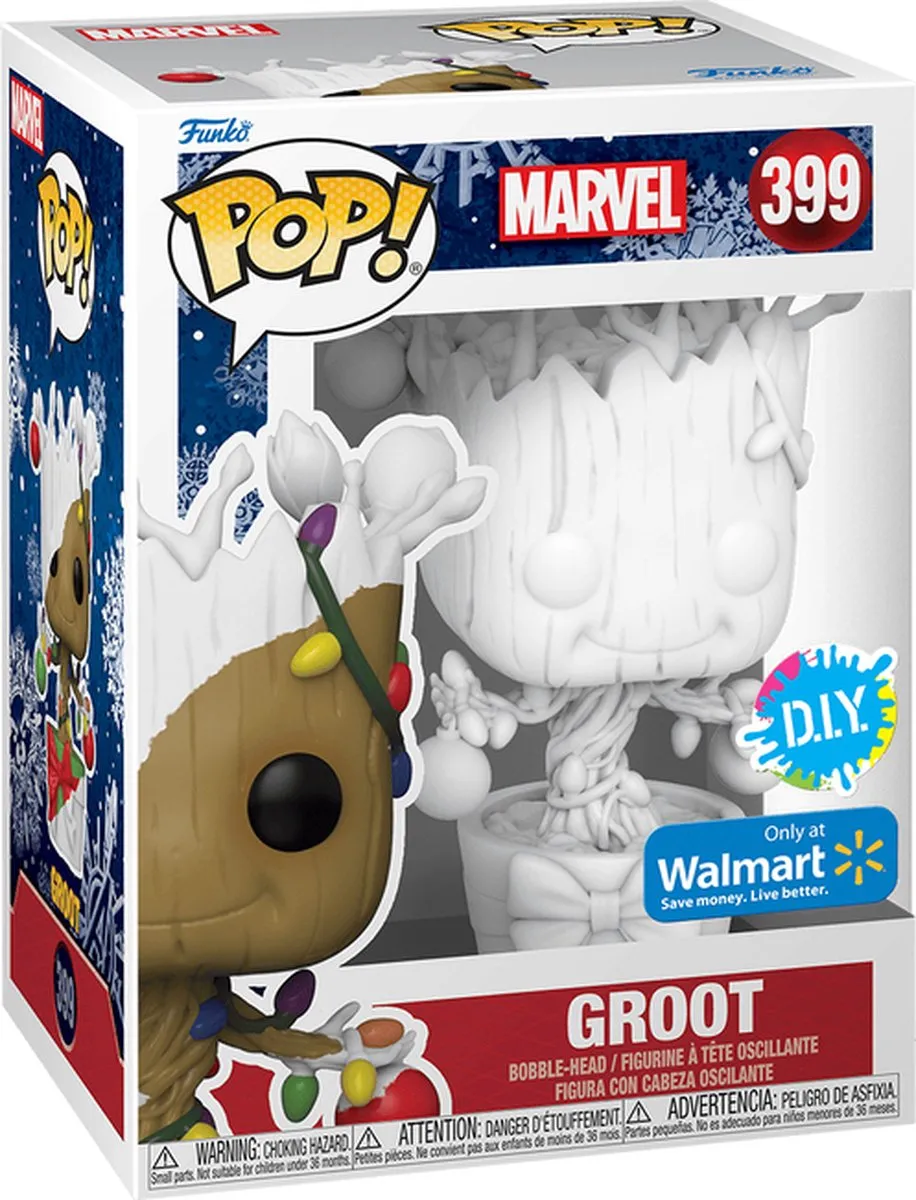 Funko Guardians of the Galaxy POP! Groot DIY Verzamelfiguur 9cm - Wit