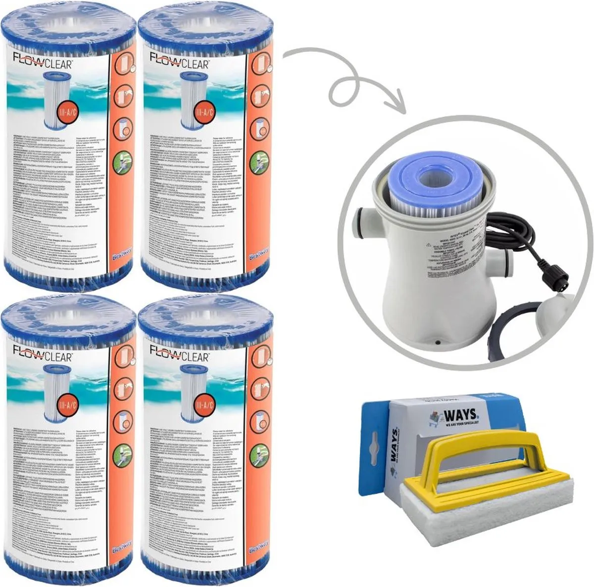 Bestway Type III Filters GKD 4 Stuks