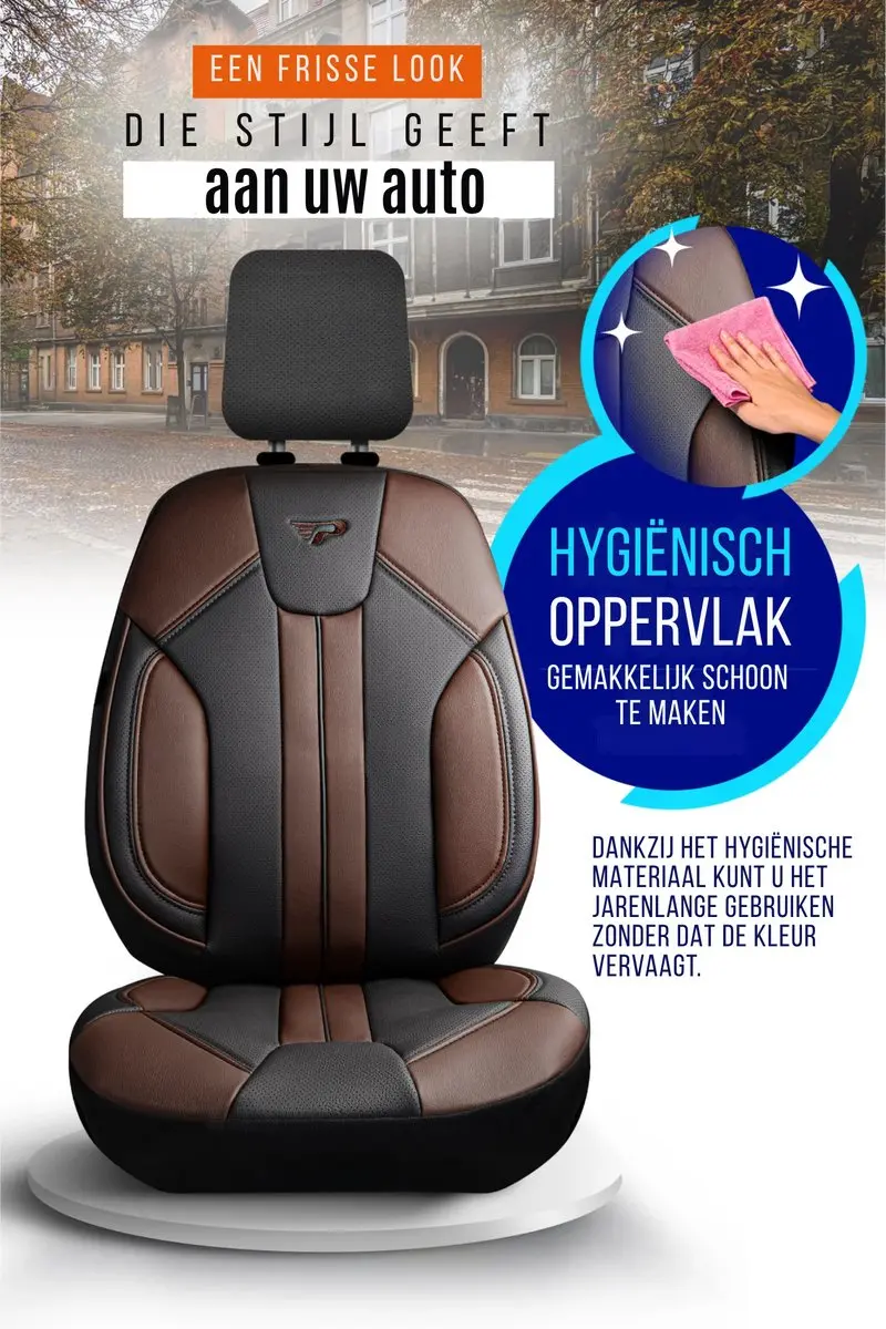 Panda Stoelhoezen Alfa Romeo 164 1988-1998 - Bruin - 2 Stuks