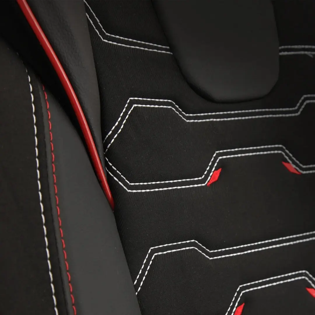 Panda Stoelhoezen Audi Q3 2011-2014 - Ortopedisch Zwart Rood